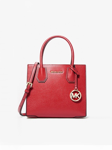 [MKBRD00408 Red mercer medium pebbled leather crossbody] Michael Kors