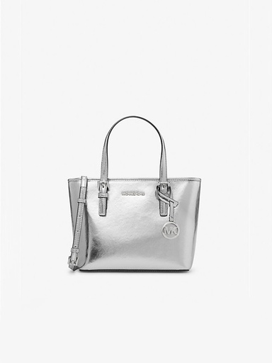 [MKBSV00421 Silver jet set extra small zip tote bag] Michael Kors