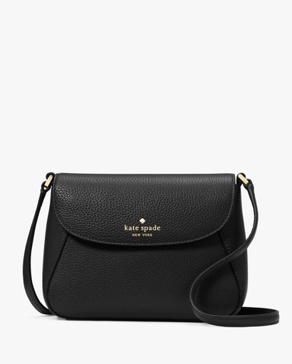 [KSBBK00439 Monica mini flap flip black pebbled] Kate Spade