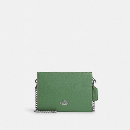 [COBGR00450 Slim light green cross small] Coach