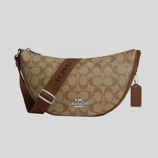 [COBBR00487 Pace signature canvas halg moon casual brown ] Coach