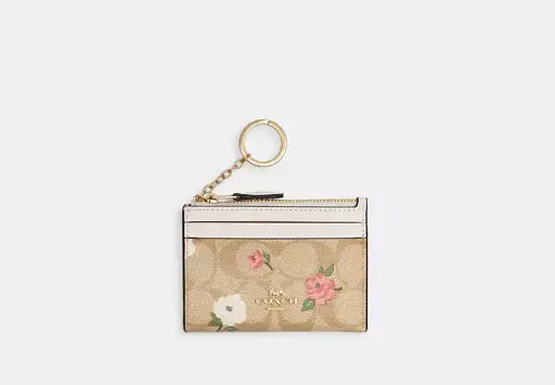 [COWWH00564 offwhite/ floral beige signature card id ] Wallets