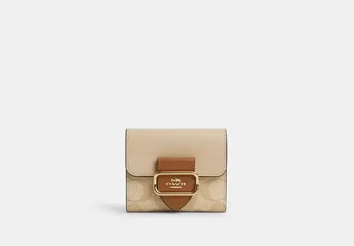 [COWVN00574 Morgan wallet vanilla/ button camel. Signature ] Wallets