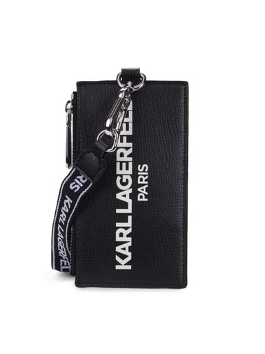 [KLBBK00586 Karl Lagerfeld wallet casual strap, white logo, cross bag] Karl Lagerfeld