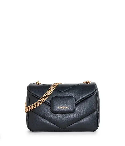 [KLBBK00589 Fleur puff quilted black bag] Karl Lagerfeld