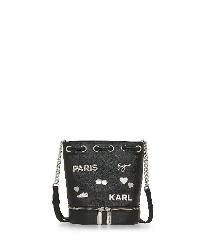 [KLBBK00594 Nantes black bucket bag] Karl Lagerfeld