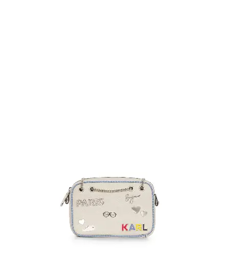 [KLBWH00596 Meurice cross bag white] Karl Lagerfeld