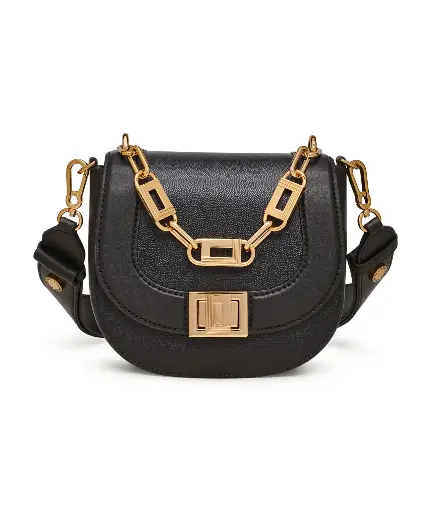 [KLBBK00601 Ivette cross black with gold chain] Karl Lagerfeld